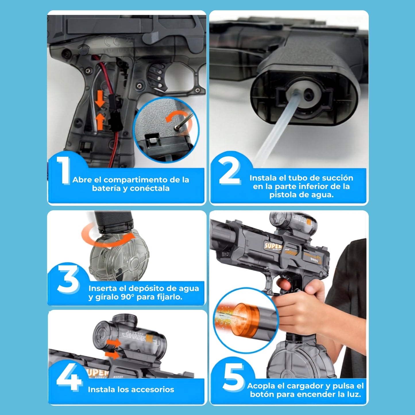 Pistola de Agua Eléctrica Automática